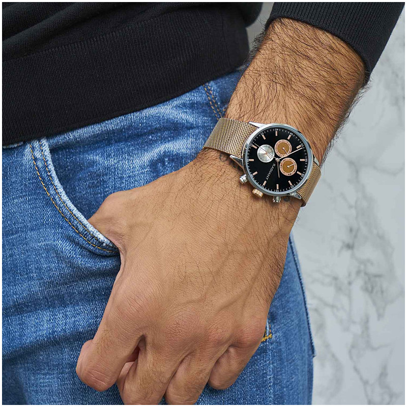 MAKERS 41MM BLACK DIAL IPRG MESH