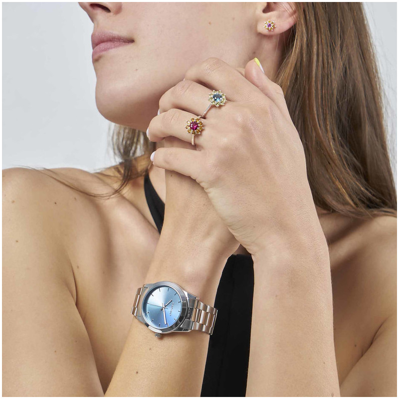 IBIZA 36MM BLUE DEGRADE SS BRACELET