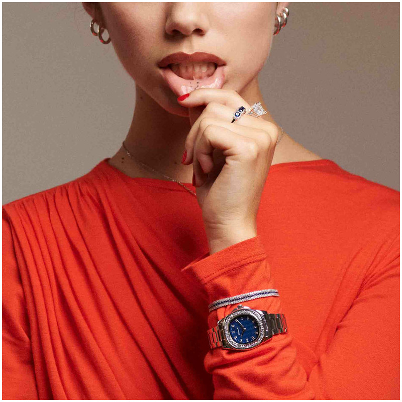 Radiant Scape Reloj de Mujer Azul Plateado con Brazalete de Acero
