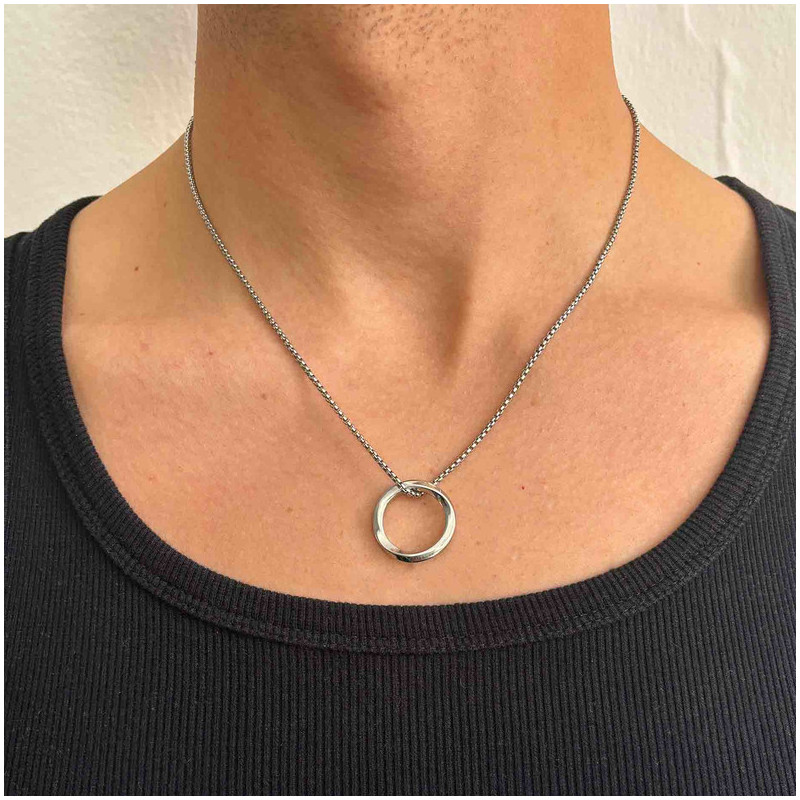 Collar Hombre Piti Anilla en Plata