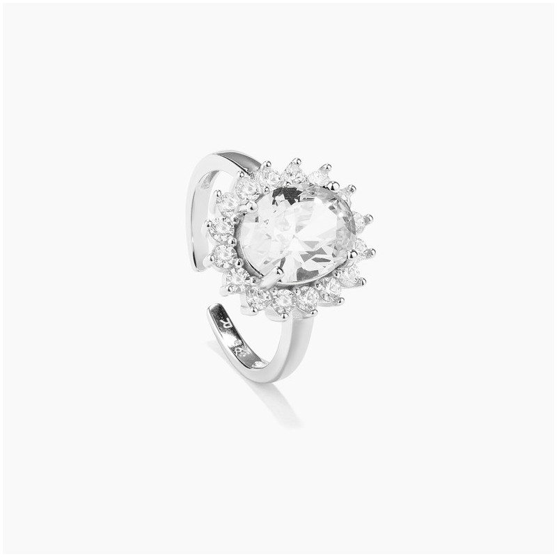 Anillo de Plata con Circonita Blanca THE CROWN Radiant