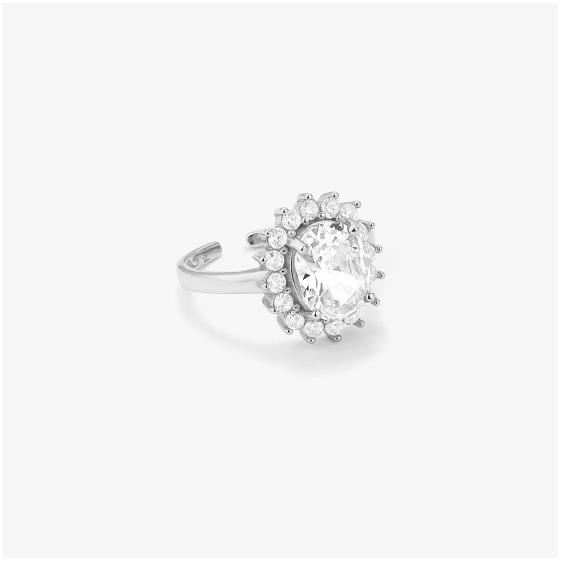 Anillo de Plata con Circonita Blanca THE CROWN Radiant
