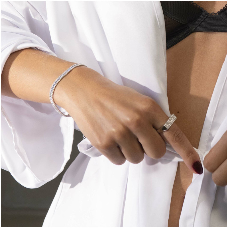 Anillo de Plata con Circonita Blanca THE CROWN Radiant