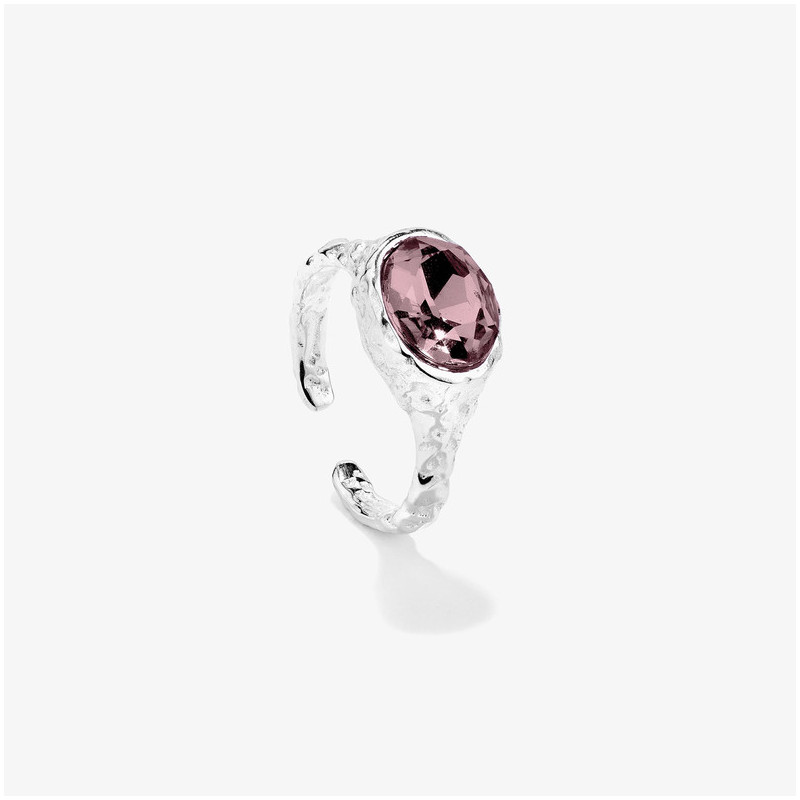 Anillo de Plata Cristal Lila colección TEXTURES Radiant