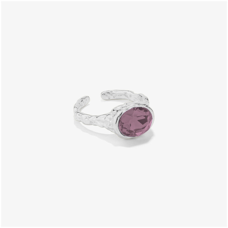 Anillo de Plata Cristal Lila colección TEXTURES Radiant