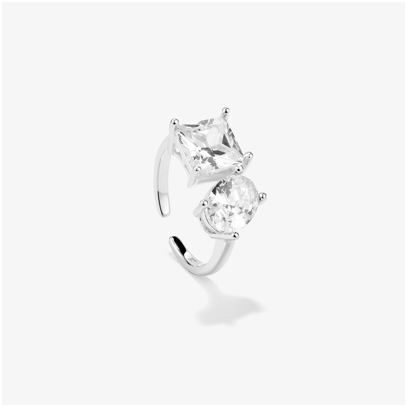 Anillo de Plata Cristal Blanco colección THE 21TH CENTURY Radiant