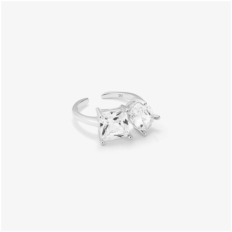 Anillo de Plata Cristal Blanco colección THE 21TH CENTURY Radiant