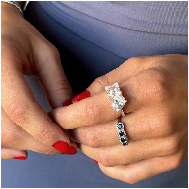 Anillo de Plata Cristal Blanco colección THE 21TH CENTURY Radiant