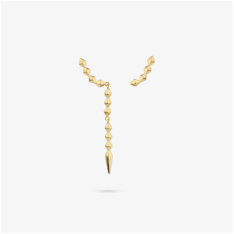 Pendientes Asimétricos de Oro de la colección PUNK de Radiant