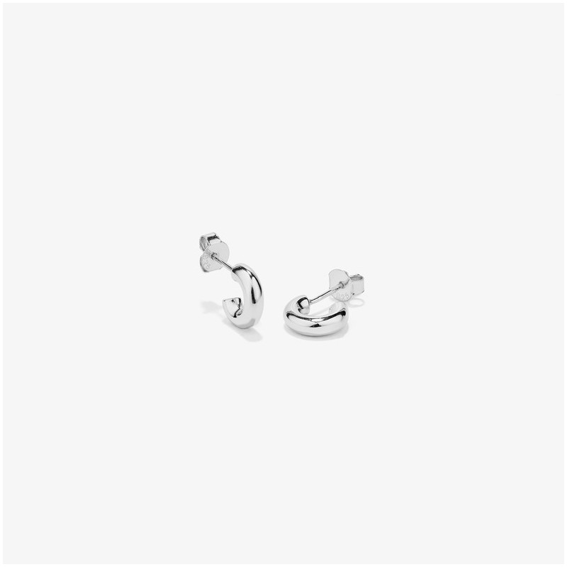 Pendientes de aro pequeños Radiant en plata plateada