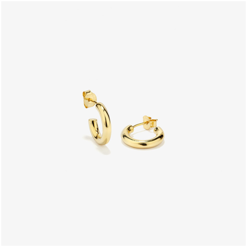 Pendientes de aro de oro Radiant