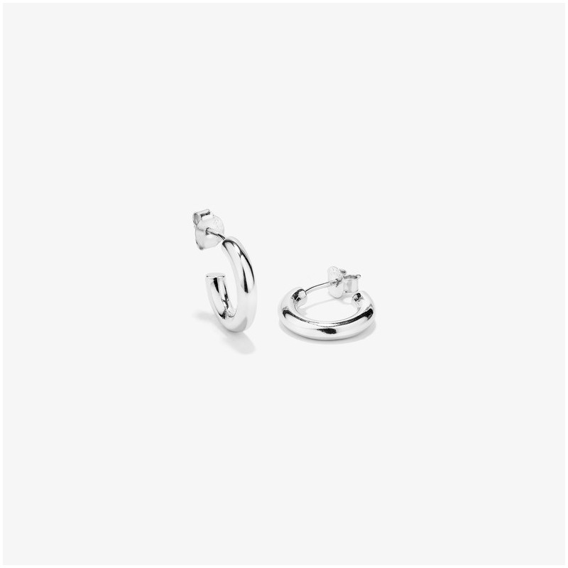 Pendientes de aro de plata Radiant