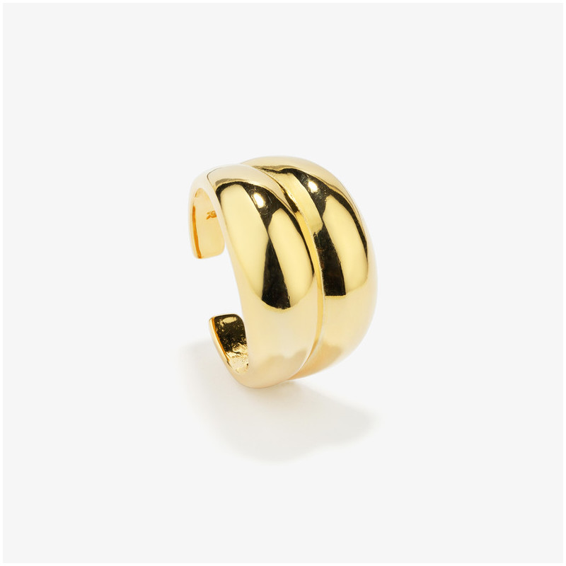 Anillo de formas en volumen de oro Radiant