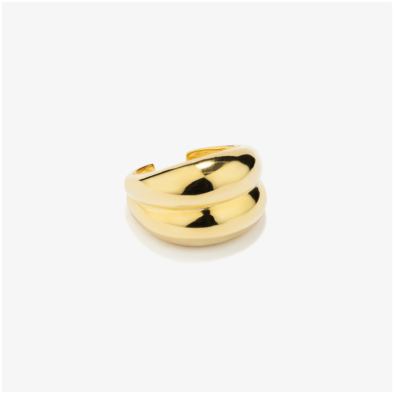 Anillo de formas en volumen de oro Radiant