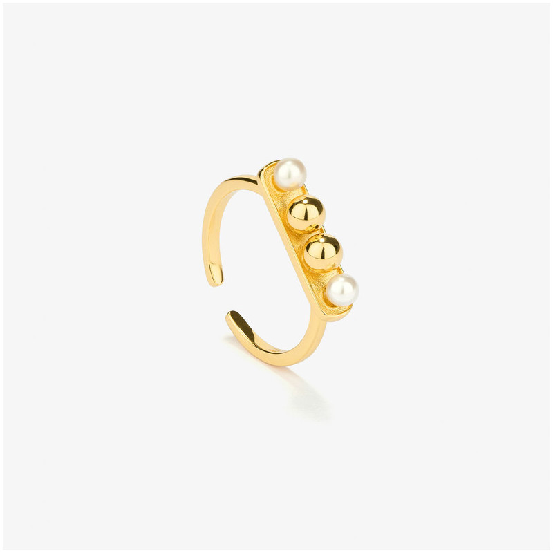 Anillo Barra con Perlas Emily in Paris