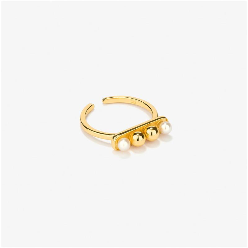 Anillo Barra con Perlas Emily in Paris