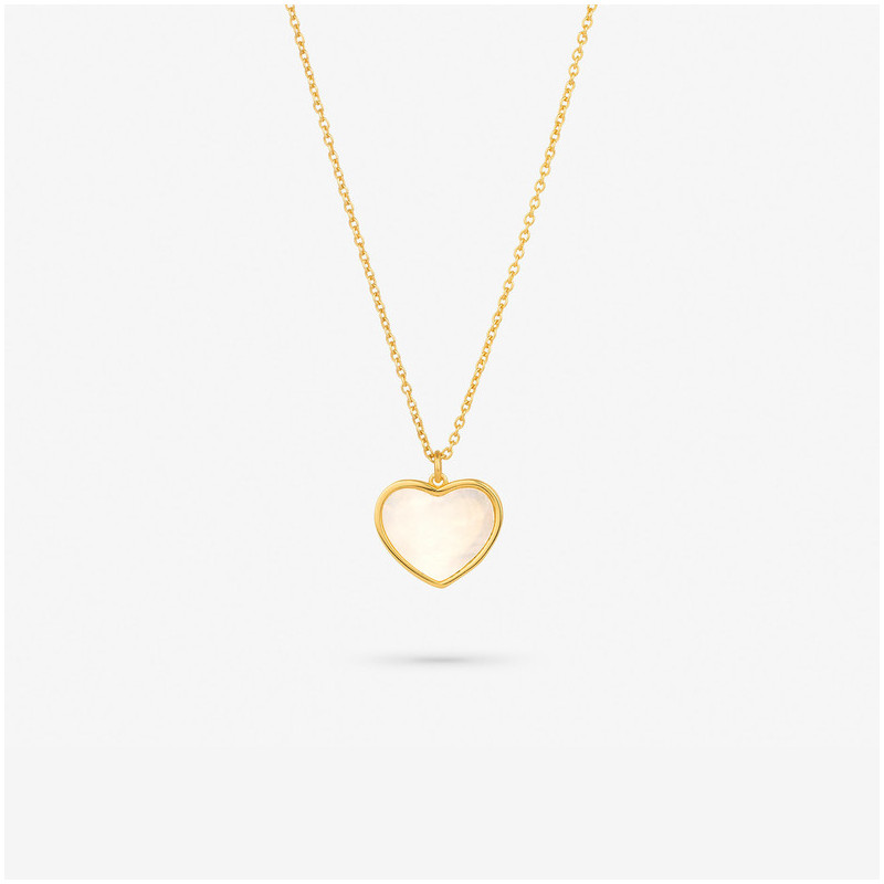 Collar Colgante Corazón Oro Madreperla