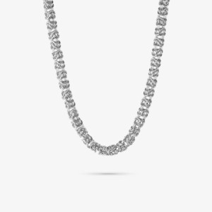 Collar Mujer Blake Plata | Diseño Twist Minimalista en Acero Plateado