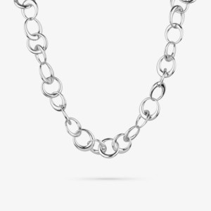 Collar Mujer Blair Plata | Diseño Geométrico en Eslabones Plateados