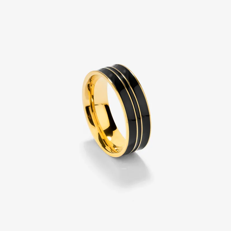 Anillo Hombre Nogueiras Strip Oro T26