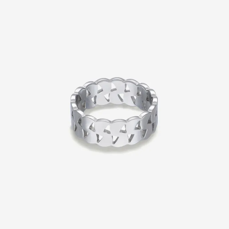 Anillo Hombre Chain Padlock Plateado | Radiant
