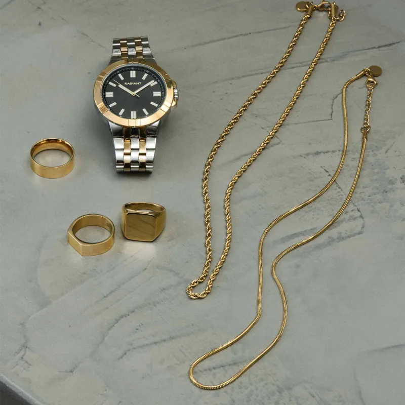 Anillo Sello Slim Oro T26 SHINE & MATT Hombre RADIANT Joyas