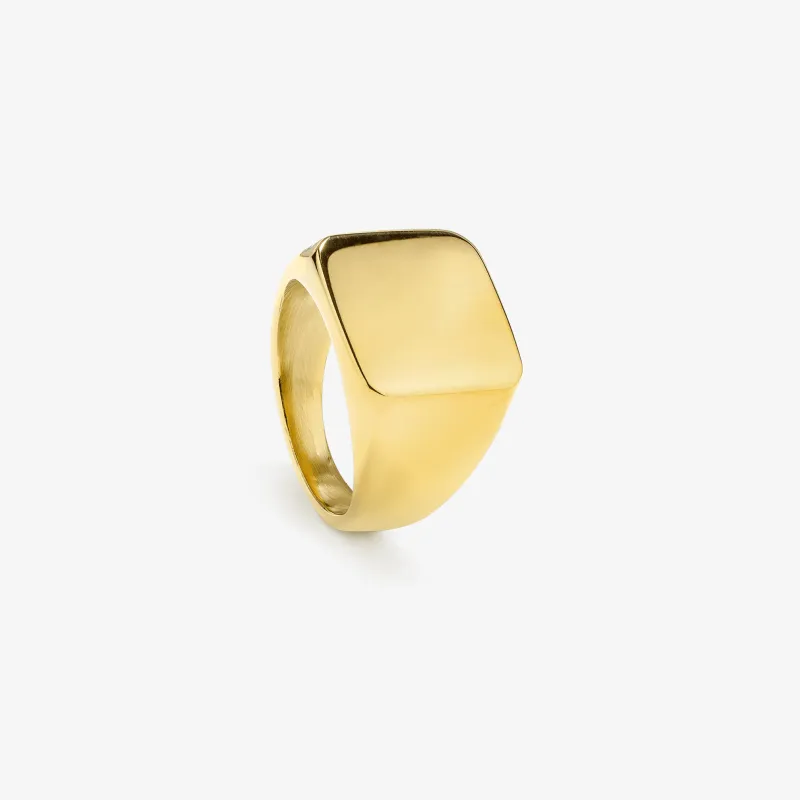 Anillo Sello Ancho Oro T26 SHINE & MATT Hombre RADIANT Joyas