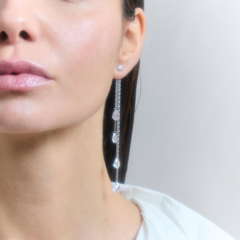 Pendientes Mujer Largos Myfair Plata | Diseño Elegante y Sofisticado