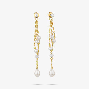 Pendientes Mujer Bridgerton Pearl Oro | Diseño Elegante con Perla