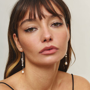 Pendientes Mujer Bridgerton Pearl Plata | Diseño Sofisticado