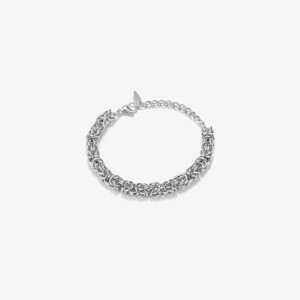 Pulsera Mujer Blake Plata | Diseño Twist en Acero Plateado