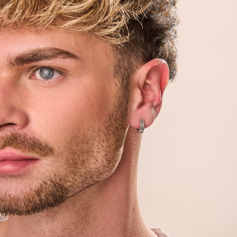 Pendientes Hombre Atlante Loop Plata | Modernos y Atemporales