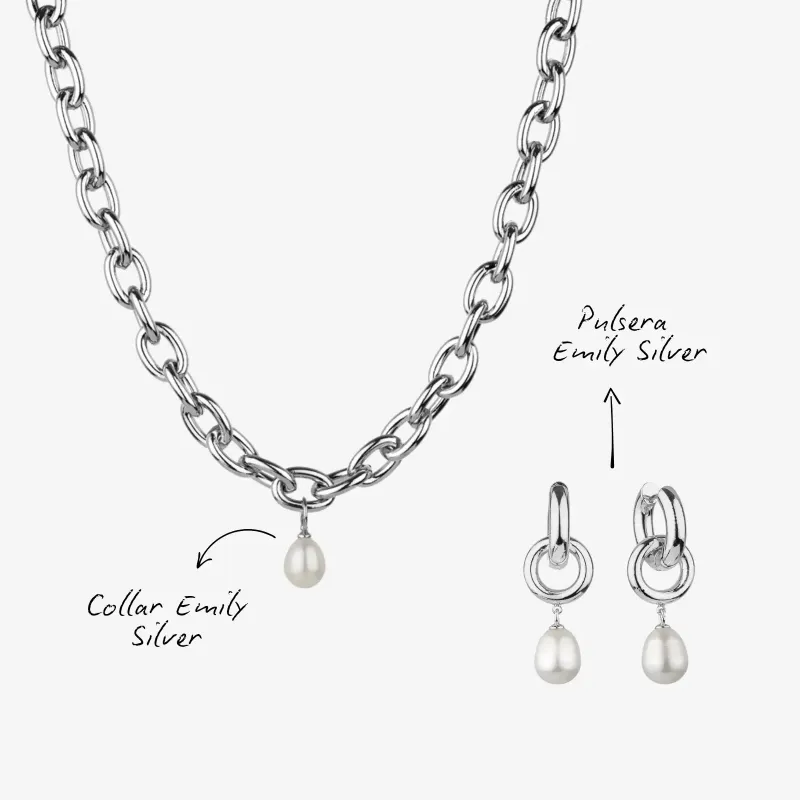 Conjunto Call me Emily en Plateado