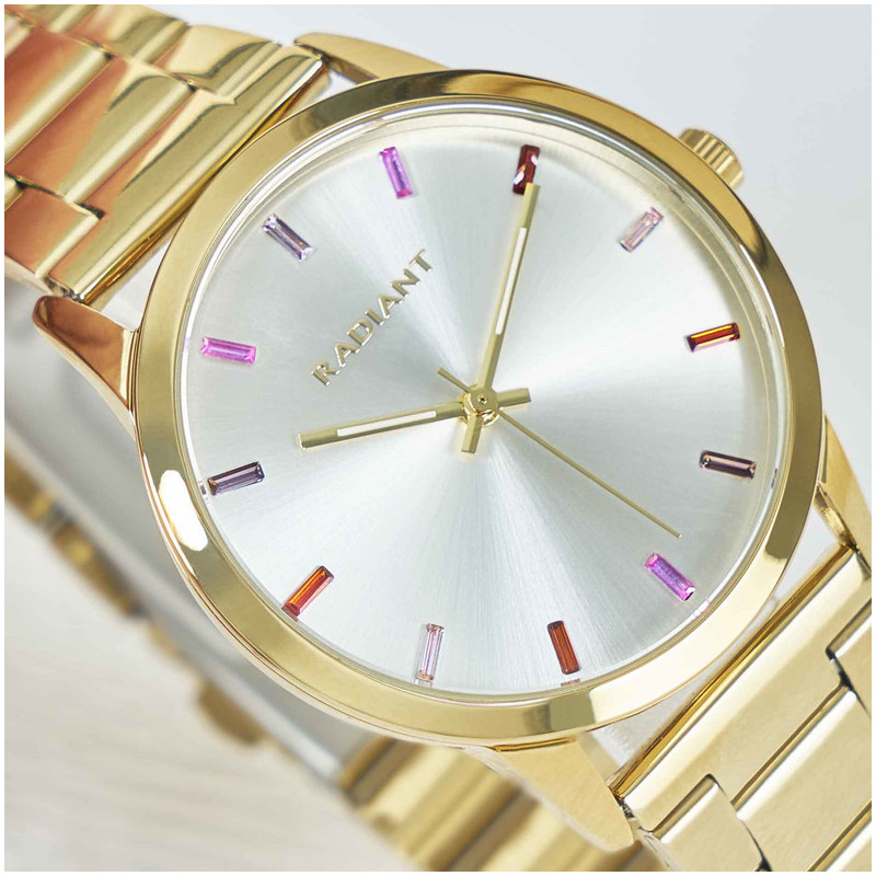 MYKONOS 38MM SILVER DIAL IPG BRACELET