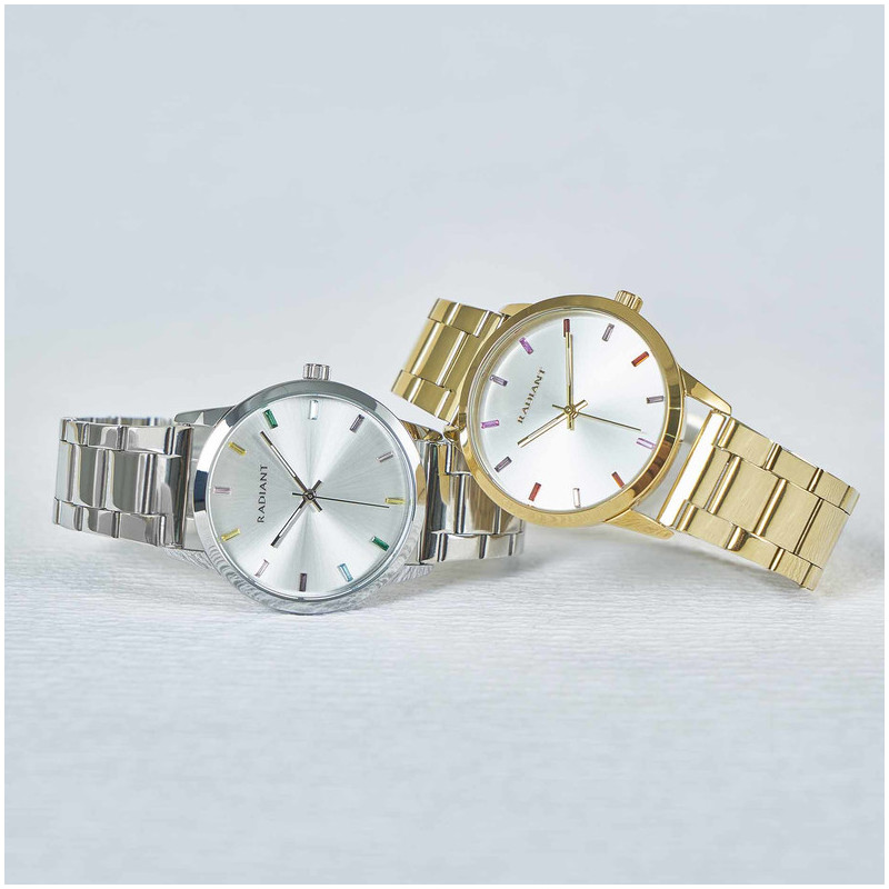MYKONOS 38MM SILVER DIAL IPG BRACELET