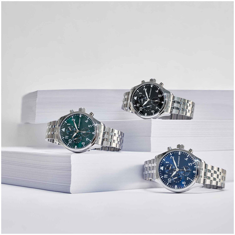 CAIMAN 43MM MULTI GREEN DIAL SS BRACELET