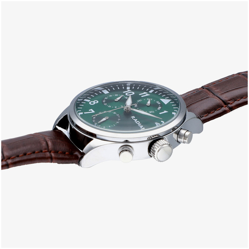 Radiant Caiman Reloj de Hombre Plateado
