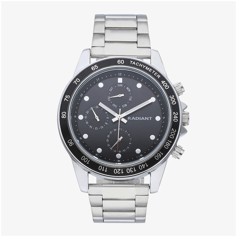 Reloj Hombre Canarias Negro Plateado