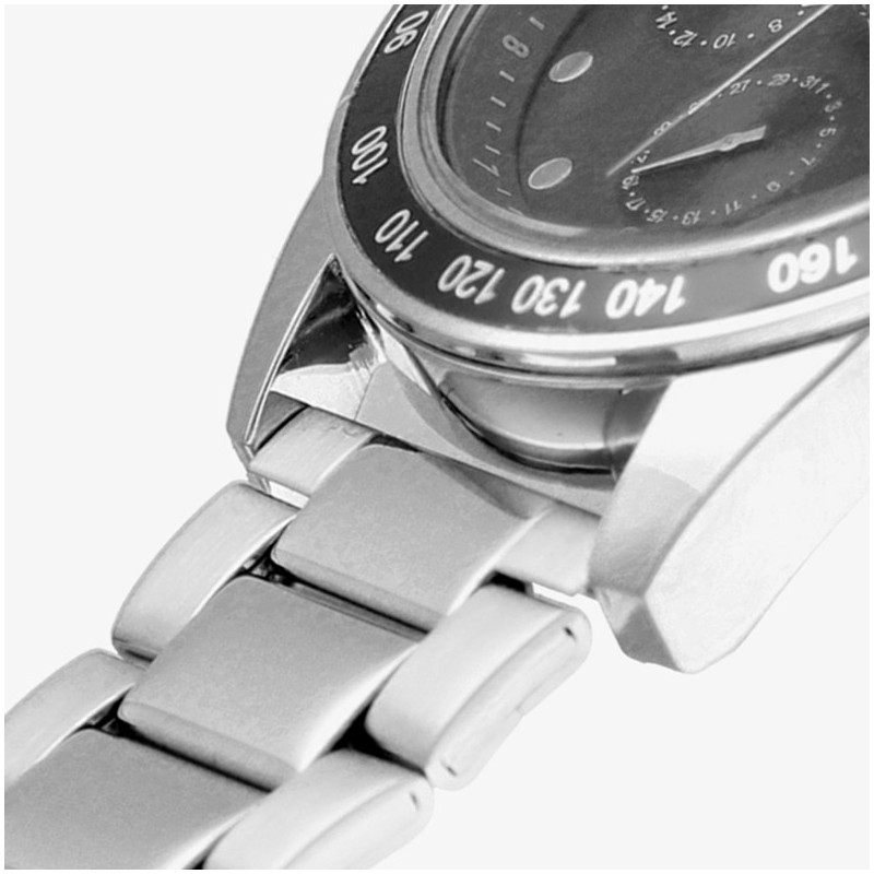 Reloj Hombre Canarias Negro Plateado