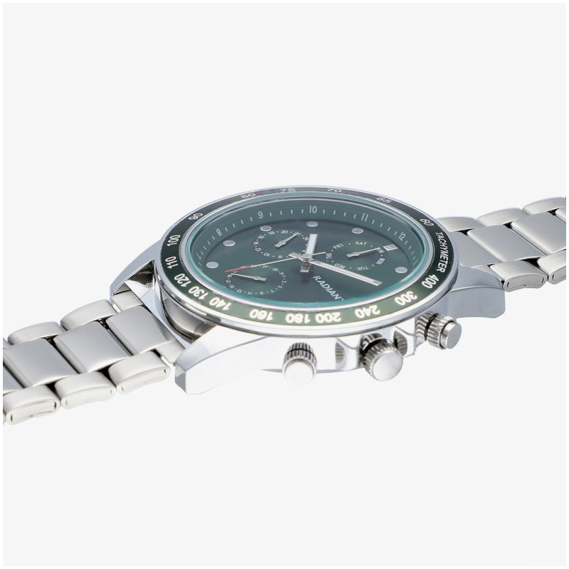 Reloj Hombre Canarias Verde Plateado