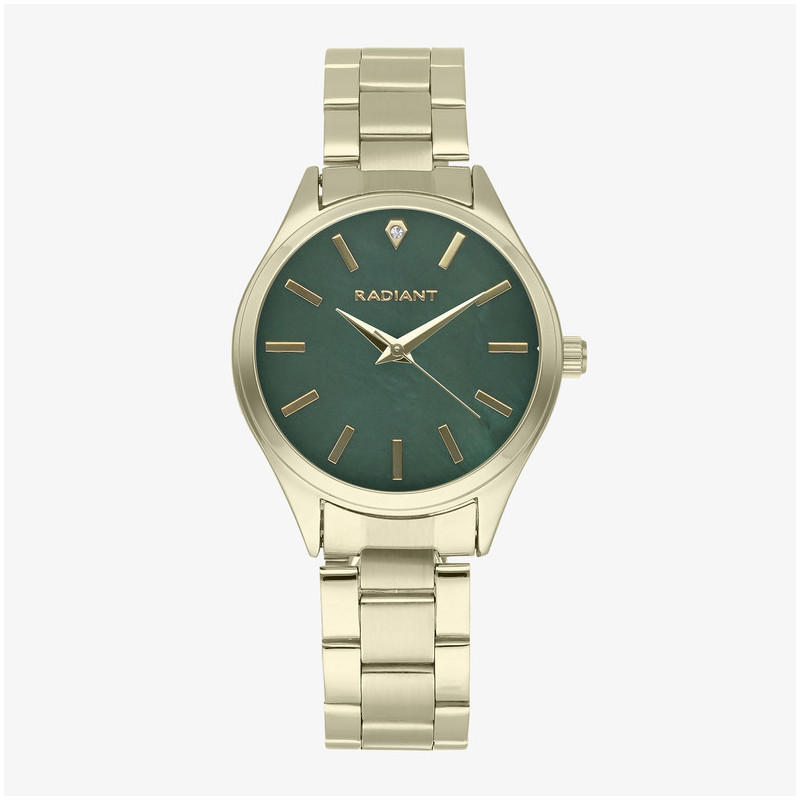 Reloj Mujer Carly 35MM Green IPG Brazalete, Acero, Dorado Radiant