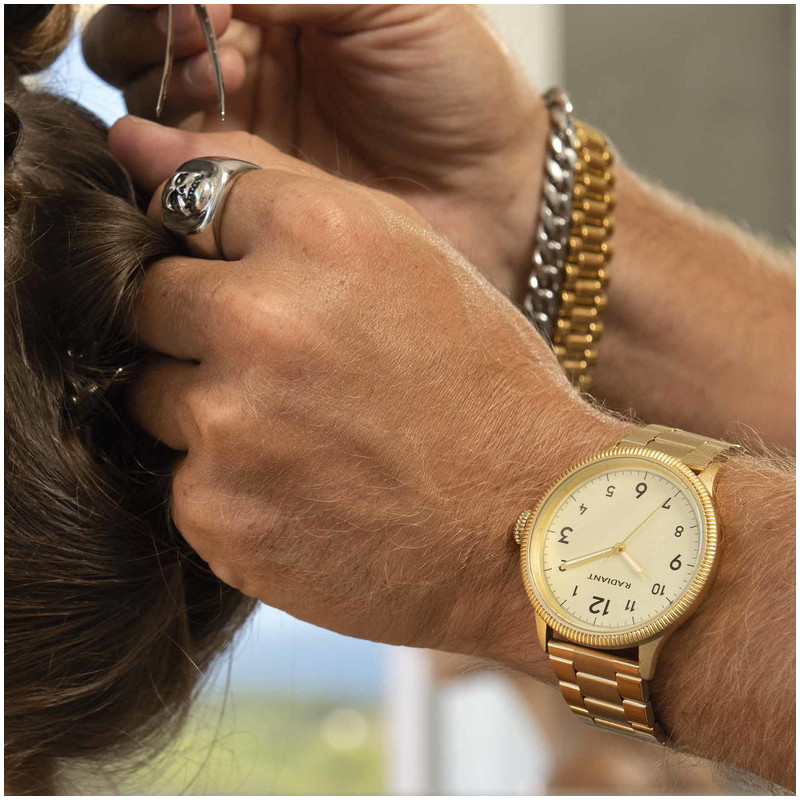 Reloj Hombre Timmy 44MM Oro IPG Brazalete, Acero, Dorado Radiant
