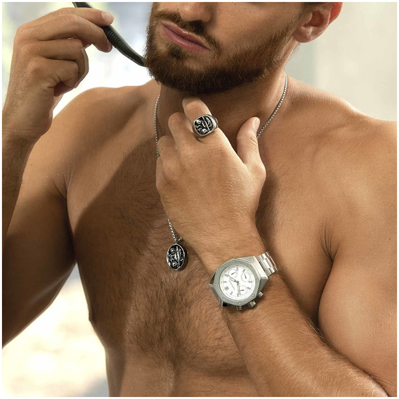 Reloj Hombre Volie 44MM Plata SS Brazalete, Acero, Plateado Radiant