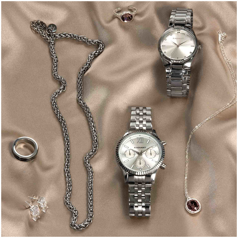 Reloj Hombre Alpha 44.5MM SS Brazalete, Acero, Plateado Radiant