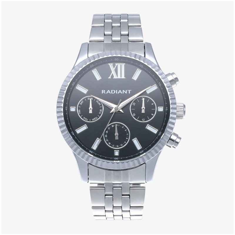 Reloj Hombre Alpha 44.5MM Negro SS Brazalete, Acero, Negro Radiant