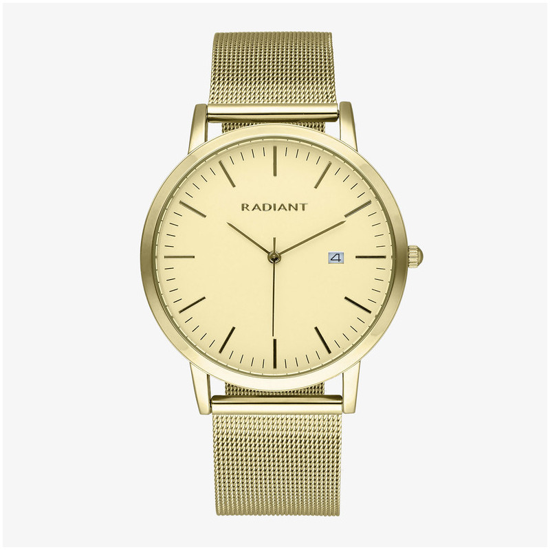 Reloj Hombre Clik 42MM Oro IPG Malla, Acero, Dorado Radiant