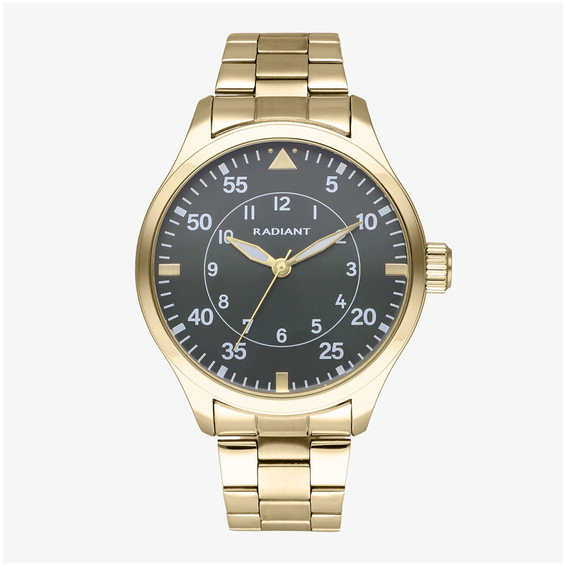 Reloj Hombre Dynamo 43MM Negro IPG Brazalete, Acero, Dorado Radiant