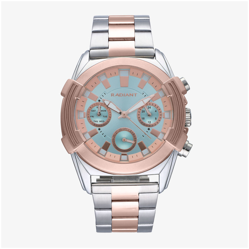Reloj Hombre Continental 44MM Azul IPRG Brazalete Oro Rosa Radiant