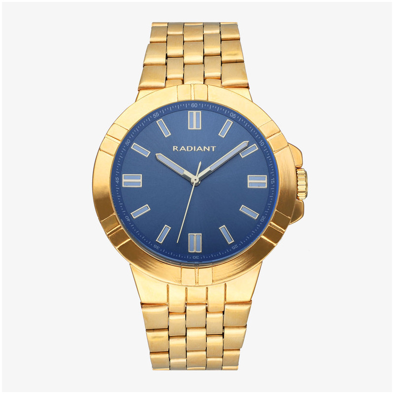 Reloj Hombre Atomik 44MM Azul IPG Brazalete, Acero, Dorado Radiant
