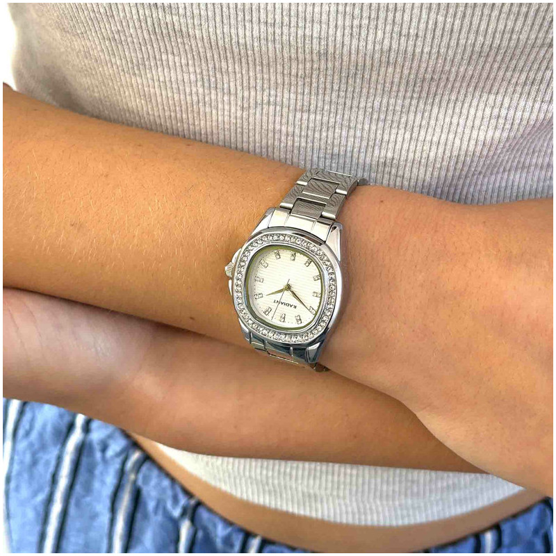 Radiant Scape Reloj de Mujer Plateado con Brazalete de Acero